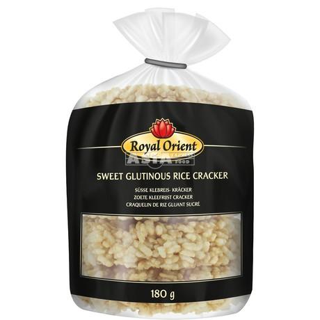 Saldūs lipnių ryžių krekeriai ROYAL ORIENT, 180 g.